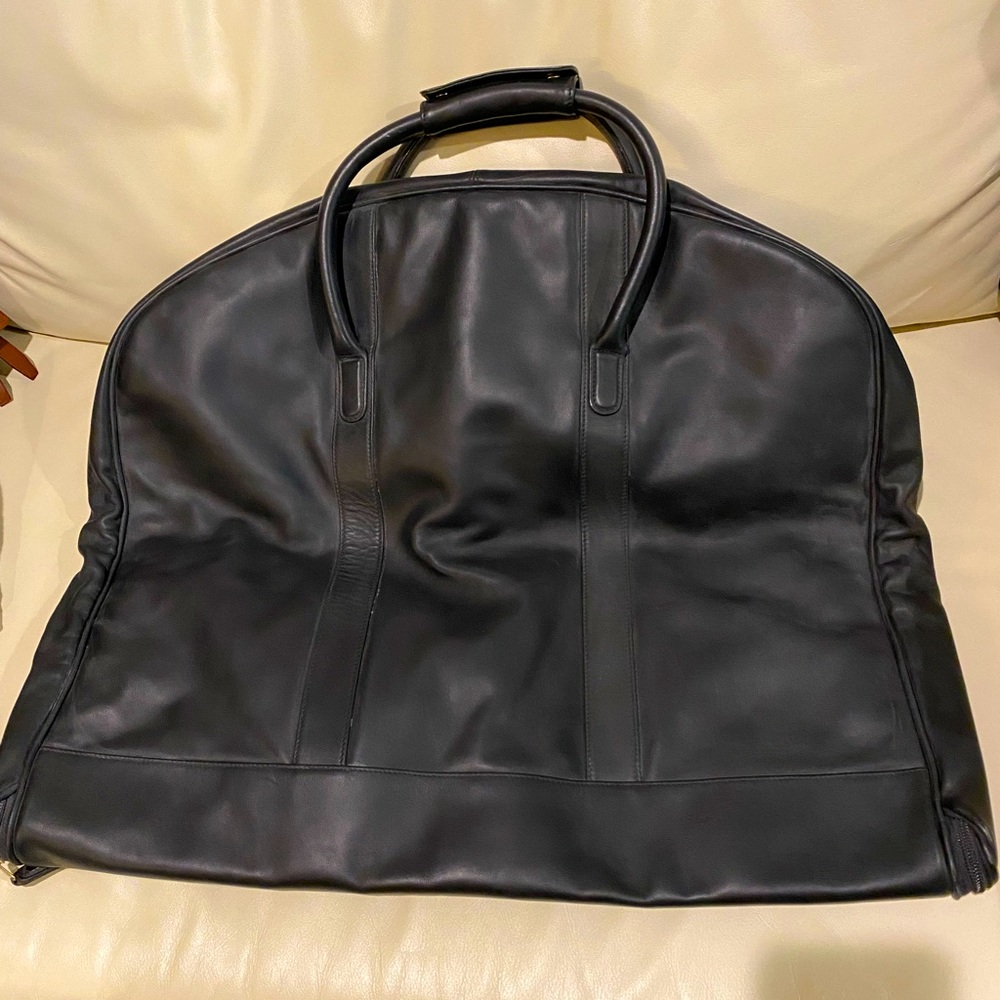 Coach Black Leather Travel Garment Bag